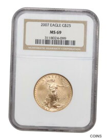 【極美品/品質保証書付】 アンティークコイン コイン 金貨 銀貨 [送料無料] 2007 Gold Eagle $25 NGC MS69 - American Gold Eagle AGE