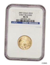 【極美品/品質保証書付】 アンティークコイン コイン 金貨 銀貨 [送料無料] 2007 Gold Eagle $10 NGC MS70 (Early Releases) - American Gold Eagle AGE