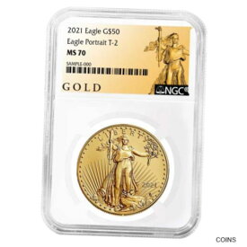 【極美品/品質保証書付】 アンティークコイン 金貨 2021 $50 Type 2 American Gold Eagle 1 oz NGC MS70 ALS Label [送料無料] #got-wr-011000-3226