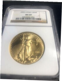 【極美品/品質保証書付】 アンティークコイン 金貨 2005 $50 American Gold Eagle - 1 oz - NGC MS69 - **INSURED DELIVERY*** [送料無料] #got-wr-011000-3586