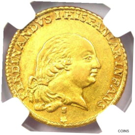【極美品/品質保証書付】 アンティークコイン コイン 金貨 銀貨 [送料無料] 1791 Italy Parma Gold Doppia Coin - Certified NGC AU58 - Rare Gold Coin!