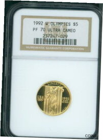【極美品/品質保証書付】 アンティークコイン コイン 金貨 銀貨 [送料無料] 1992-W $5 GOLD COMMEMORATIVE OLYMPICS RUNNER NGC PR70 PR-70 PROOF PF70 PF-70