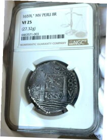 【極美品/品質保証書付】 アンティークコイン 金貨 STAR of LIMA* PERU 1659 8 Reales 3 Graded! PIRATE GOLD COINS SHIPWRECK TREASURE [送料無料] #gcf-wr-011000-5266