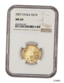 【極美品/品質保証書付】 アンティークコイン コイン 金貨 銀貨 [送料無料] 2007 Gold Eagle $10 NGC MS69 - American Gold Eagle AGE