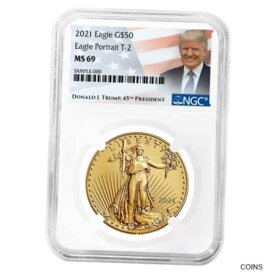 【極美品/品質保証書付】 アンティークコイン 金貨 2021 $50 Type 2 American Gold Eagle 1 oz NGC MS69 Trump Label [送料無料] #got-wr-011000-5602