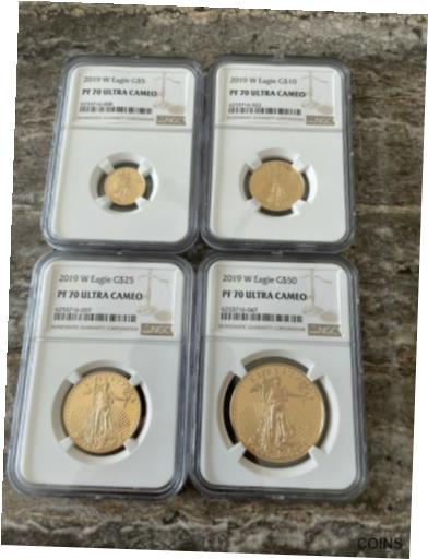  アンティークコイン コイン 金貨 銀貨  [送料無料] 2019 w coin Proof Gold Eagle Set NGC PF 70 Key Date low mintage set