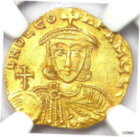 【極美品/品質保証書付】 アンティークコイン コイン 金貨 銀貨 [送料無料] Leo III and Constantine V AV Tremissis Gold Coin 720-740 AD - NGC MS (UNC)