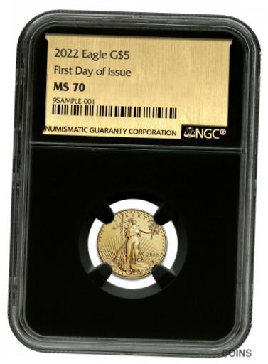  アンティークコイン コイン 金貨 銀貨  [送料無料] 2022 10 oz Gold American Eagle $5 NGC MS70 FDI BC Gold Foil SKU66460