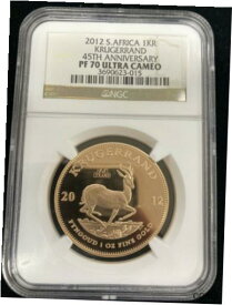 【極美品/品質保証書付】 アンティークコイン 金貨 2012 South Africa 1oz Gold Krugerrand PF70 Ultra Cameo Rare Coin Mintmark NGC [送料無料] #gct-wr-011000-703