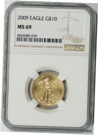 【極美品/品質保証書付】 アンティークコイン コイン 金貨 銀貨 [送料無料] 2009 American Gold Eagle $10 Quarter-Ounce 1/4 oz MS 69 NGC