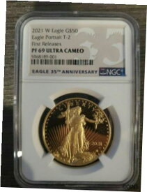 【極美品/品質保証書付】 アンティークコイン 金貨 2021 1 oz W Proof Gold NGC PF69 American Eagle Ounce $50 21EBN PR Type 2 T2 [送料無料] #got-wr-011000-7509