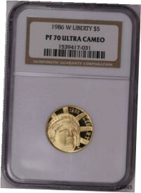 【極美品/品質保証書付】 アンティークコイン コイン 金貨 銀貨 [送料無料] 1986-W $5 GOLD COMMEMORATIVE "LIBERTY" NGC PR70 UCAM
