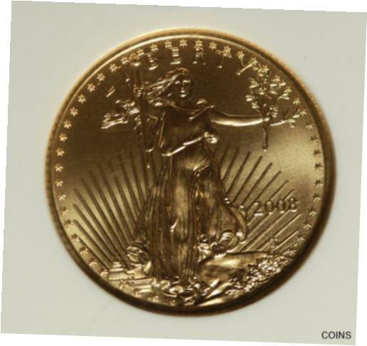 アンティークコイン コイン 金貨 銀貨 [送料無料] 2008 Gold Eagle Quarter Oz G$10. NGC MS70 Flawless