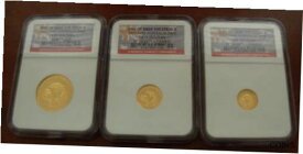 【極美品/品質保証書付】 アンティークコイン コイン 金貨 銀貨 [送料無料] Australia 2008 Gold 0.64 oz $50/$15/$5 3 Coin Dolphin Full Set NGC Gem PF/PF70UC