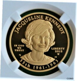 【極美品/品質保証書付】 アンティークコイン コイン 金貨 銀貨 [送料無料] 2015 W $10 NGC PF 70 Jacqueline Kennedy 1/2 oz. Gold First Spouse PROOF FDOI 1st