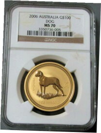 【極美品/品質保証書付】 アンティークコイン 金貨 2006 GOLD AUSTRALIA $100 SERIES 1 LUNAR YEAR OF THE DOG 1 OZ NGC MINT STATE 70 [送料無料] #got-wr-011004-4218