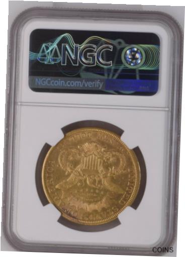 アンティークコイン 金貨 1877 CC $20 Gold Double Eagle AU Details