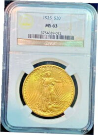 【極美品/品質保証書付】 アンティークコイン 金貨 1925 Saint gaudens $20 Dollar Double Eagle Gold Coin NGC MS 63 [送料無料] #gct-wr-011004-5455