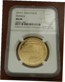 【極美品/品質保証書付】 アンティークコイン 金貨 Dominica 2018 Gold 1 oz $10 NGC MS68 Eastern Caribbean Central Bank [送料無料] #got-wr-011004-676