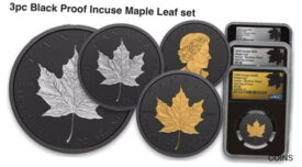 【極美品/品質保証書付】 アンティークコイン 金貨 2020 Canada 1oz Gold, 1 & 3 oz AR Maple Leaf Incuse Rhodium Plated FDOI Set COA [送料無料] #gof-wr-011004-6896