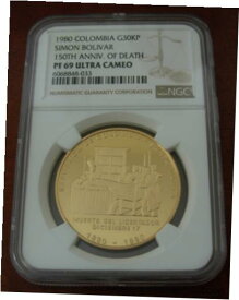 【極美品/品質保証書付】 アンティークコイン 金貨 Colombia 1980 Gold 1 oz 30000 Pesos NGC PF69UC Death of Bolivar Mintage - 500 [送料無料] #got-wr-011004-720