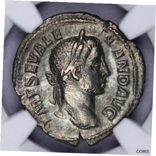 アンティークコイン コイン 金貨 銀貨 [送料無料] 225-235 Roman Empire Sev. Alexander AR Denarius Silver NGC - XF b-13