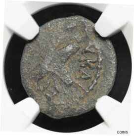 【極美品/品質保証書付】 アンティークコイン コイン 金貨 銀貨 [送料無料] Antonius Felix Judaea Ancient NGC Authentic Bible Coin 52-59 AD Real AE Prutah