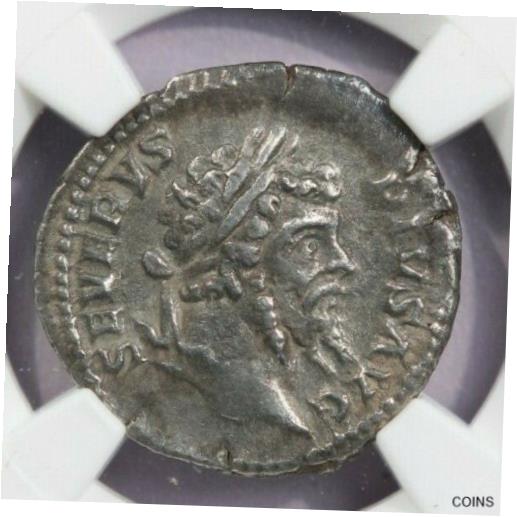  アンティークコイン コイン 金貨 銀貨  [送料無料] 193-211 AD Roman Empire AR Denarius Sept. Severus NGC VF b-14