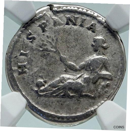 アンティークコイン コイン 金貨 銀貨 [送料無料] HADRIAN Travels to SPAIN Authentic Ancient 134AD Silver Roman Coin NGC i86653のサムネイル