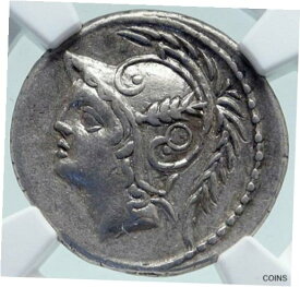 【極美品/品質保証書付】 アンティークコイン 銀貨 Roman Republic Authentic Ancient Silver 103BC Rome Coin BATTLE SCENE NGC i86625 [送料無料] #sct-wr-011040-4033