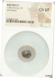 【極美品/品質保証書付】 アンティークコイン コイン 金貨 銀貨 [送料無料] Bactria Diobol Boar & Lion Head NGC Choice VF Ancient Silver Coin RARE!