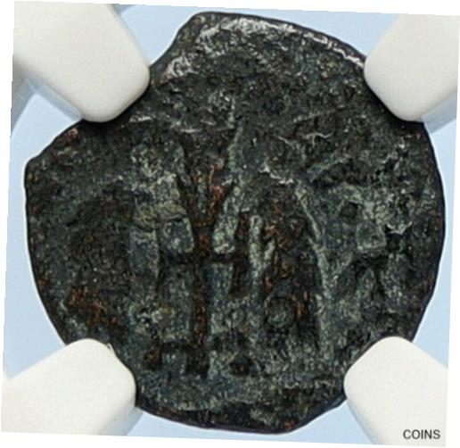  アンティークコイン コイン 金貨 銀貨  [送料無料] PONTIUS PILATE Tiberius Jerusalem JESUS CHRIST TRIAL Old Roman Coin NGC i106160