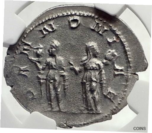  アンティークコイン コイン 金貨 銀貨  [送料無料] TRAJAN DECIUS Authentic Ancient Silver Roman 250AD Rome Coin PANNONIA NGC i70156