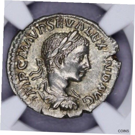 アンティークコイン コイン 金貨 銀貨 [送料無料] 222-235 AD Roman Empire Sev. Alexander AR Denarius Silver NGC - Ch AU b-13