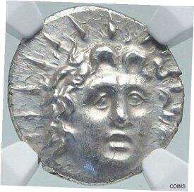 【極美品/品質保証書付】 アンティークコイン 銀貨 RHODES Greek Island Off Caria Authentic Ancient Silver Ancient Coin NGC i87185 [送料無料] #sct-wr-011041-2866