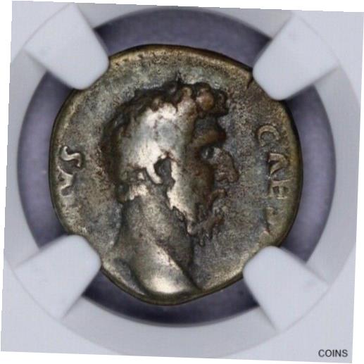  アンティークコイン コイン 金貨 銀貨  [送料無料] 136-138 Roman Empire Aeilius Caesar AR Denarius Silver NGC VG b-13