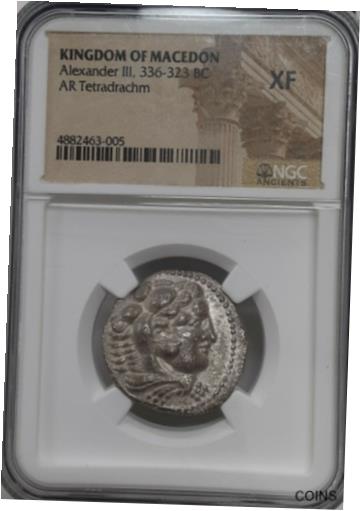 【極美品/品質保証書付】 アンティークコイン コイン 金貨 銀貨 [送料無料] Alexander III 336-323 BC AR Tetradrachm, Kingdom of Macedon NGC XF Better Coin：金銀プラチナ ワールドリソース