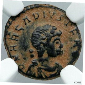 【極美品/品質保証書付】 アンティークコイン コイン 金貨 銀貨 [送料無料] ARCADIUS Authentic 388AD Ancient Roman Coin VICTORY ANGEL Staurogram NGC i88725