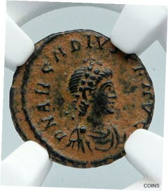 【極美品/品質保証書付】 アンティークコイン コイン 金貨 銀貨 [送料無料] ARCADIUS Authentic 388AD Ancient Roman Coin VICTORY ANGEL Staurogram NGC i89542