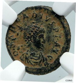 【極美品/品質保証書付】 アンティークコイン コイン 金貨 銀貨 [送料無料] ARCADIUS Authentic 388AD Ancient Roman Coin VICTORY ANGEL Staurogram NGC i89546