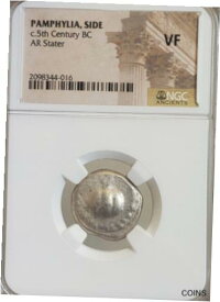 【極美品/品質保証書付】 アンティークコイン コイン 金貨 銀貨 [送料無料] Pamphylia, Side 5th Cent. BC Stater Pomegranate NGC VF Ancient Silver Coin