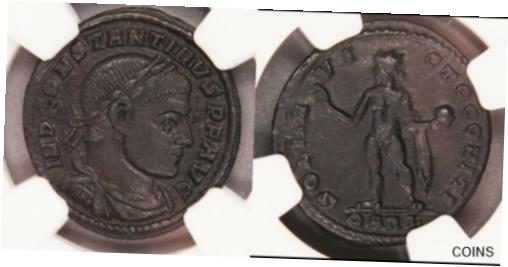  アンティークコイン コイン 金貨 銀貨  [送料無料] Constantine the great, NGC Ch XF, AD 307 337, Bl Reduced Nummus, Arles Mint