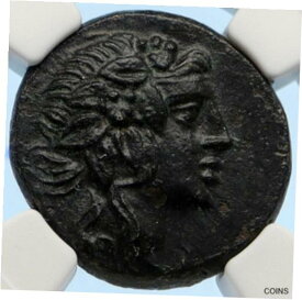 【極美品/品質保証書付】 アンティークコイン コイン 金貨 銀貨 [送料無料] AMISOS PONTUS 100BC Mithradates VI Time Ancient Greek Coin DIONYSUS NGC i95632