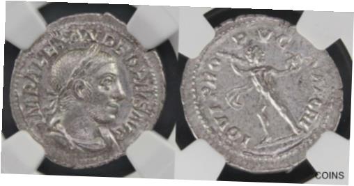 アンティークコイン コイン 金貨 銀貨 [送料無料] Severus Alexander (AD 222-235). AR denarius (20mm 3.20 gm 6h). NGC AU 5/5 - 3/