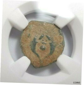 【極美品/品質保証書付】 アンティークコイン 硬貨 Judaea AE Prutah NGC F Widow's Mite 135-37 BC Hasmonean Kings Money Of The Bible [送料無料] #oot-wr-011042-1036