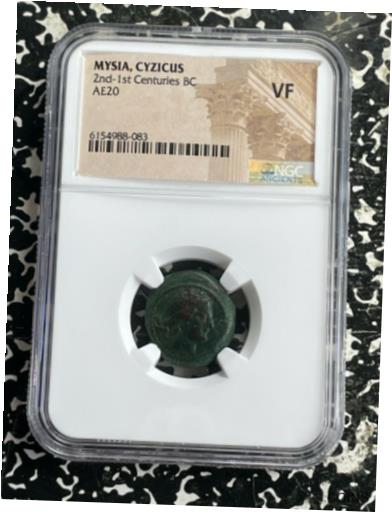 アンティークコイン コイン 金貨 銀貨 [送料無料] (200-100 BC) Ancient Greece Mysia Cyzicus AE20 NGC VF Lot#G1028