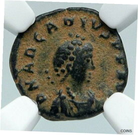 【極美品/品質保証書付】 アンティークコイン コイン 金貨 銀貨 [送料無料] ARCADIUS Authentic 388AD Ancient Roman Coin VICTORY ANGEL Staurogram NGC i89544