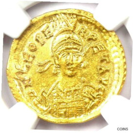 【極美品/品質保証書付】 アンティークコイン 金貨 Roman Leo I AV Solidus Gold Coin 457-474 AD. Certified NGC MS (UNC) - 5/5 Strike [送料無料] #gct-wr-011044-1021