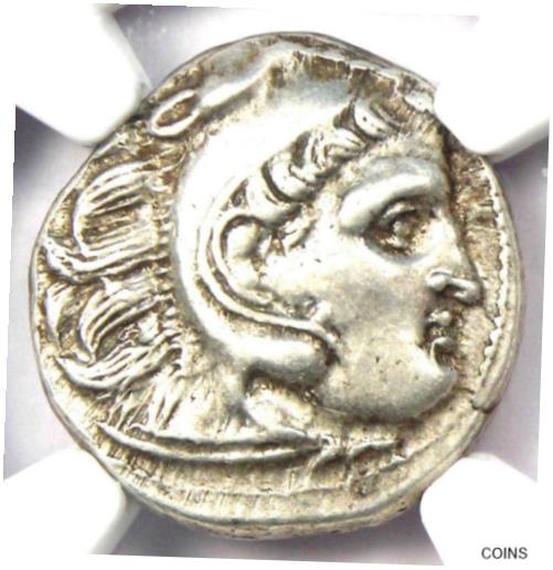  アンティークコイン コイン 金貨 銀貨  [送料無料] Lysimachus Alexander Silver AR Drachm Greek Thrace Coin 305 BC NGC XF (EF)
