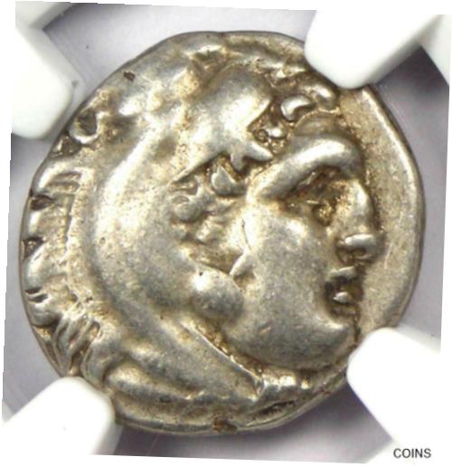 アンティークコイン コイン 金貨 銀貨  [送料無料] Alexander the Great AR Drachm Greek Macedon Coin 336 BC Certified NGC XF (EF)